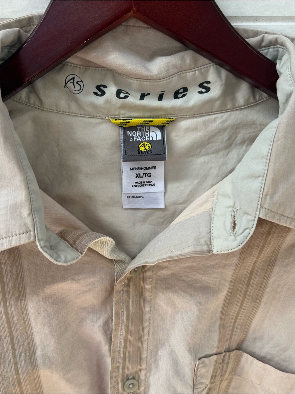 The North Face A5 Series Mens XL Striped Cotton Button Up Shirt